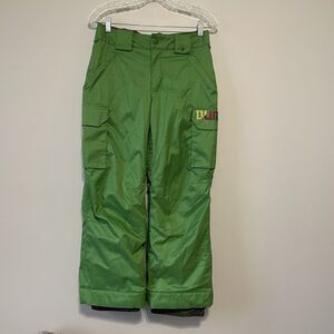 Burton Snow Pants Youth Medium 10-12 Green Dry Ride Snowboard Ski Outdoor